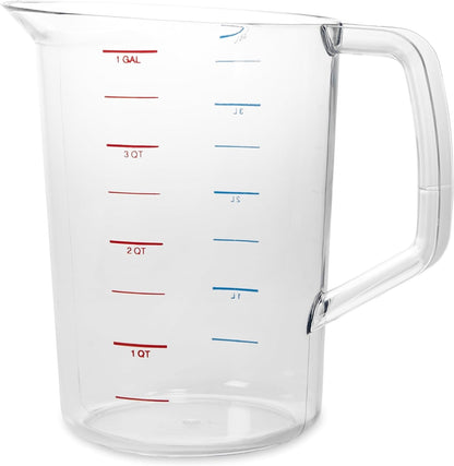 Bouncer Clear Measuring Cup, 1-Cup /0.25-Quart, Clear, Strong Food Grade, Easy Read for Liquid/Dry Ingredients, for Home/Professional Kitchen