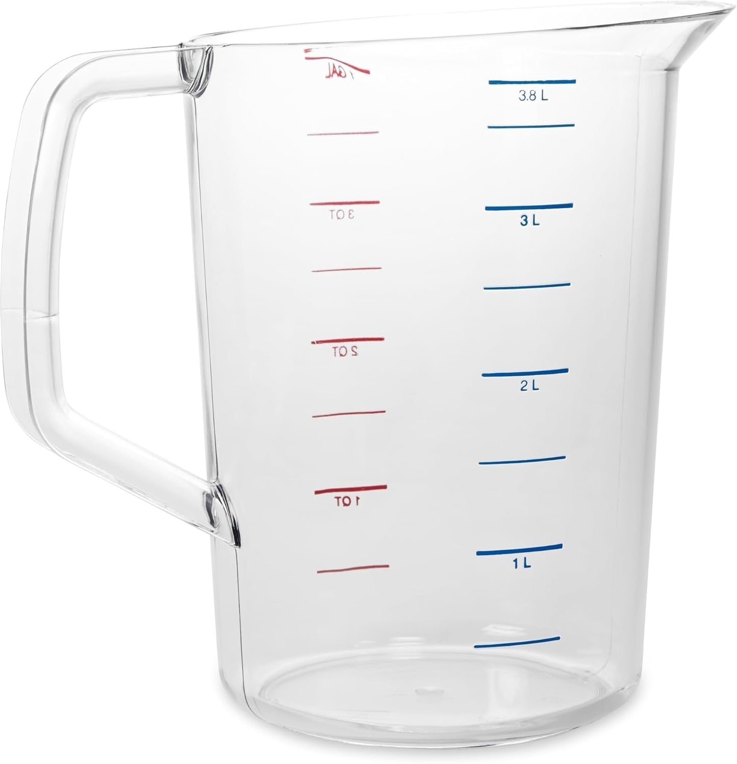 Bouncer Clear Measuring Cup, 1-Cup /0.25-Quart, Clear, Strong Food Grade, Easy Read for Liquid/Dry Ingredients, for Home/Professional Kitchen