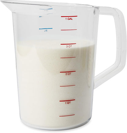 Bouncer Clear Measuring Cup, 1-Cup /0.25-Quart, Clear, Strong Food Grade, Easy Read for Liquid/Dry Ingredients, for Home/Professional Kitchen
