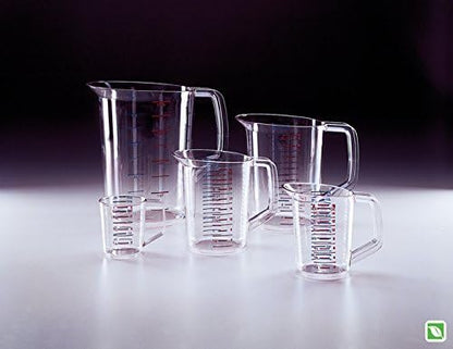 Bouncer Clear Measuring Cup, 1-Cup /0.25-Quart, Clear, Strong Food Grade, Easy Read for Liquid/Dry Ingredients, for Home/Professional Kitchen