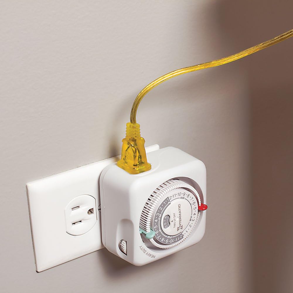TN111K 15-Amp Indoor Timer - Versatile 24-Hour Control - Easy Manual Override and Single 2-Prong Design