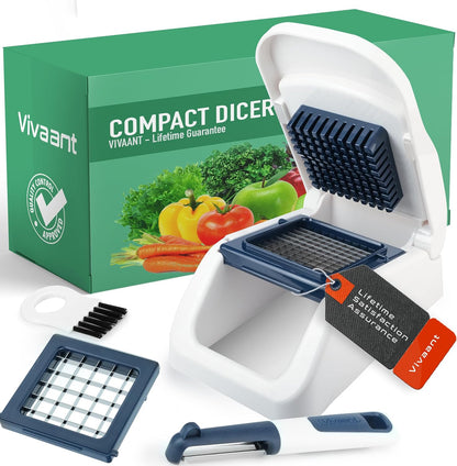 Mini Food Chopper and Onion Dicer, Small Hand Held Vegetable Cutter