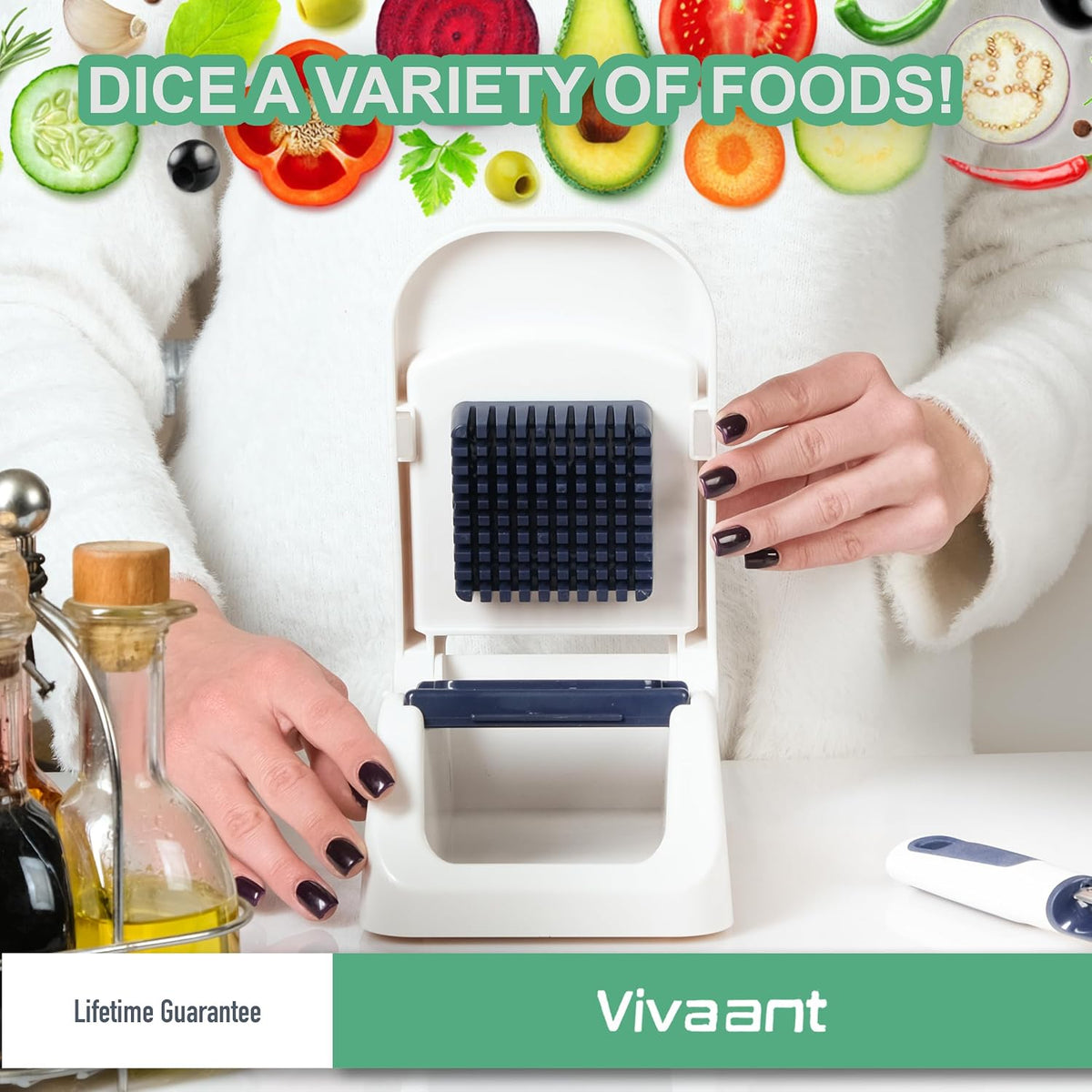 Mini Food Chopper and Onion Dicer, Small Hand Held Vegetable Cutter