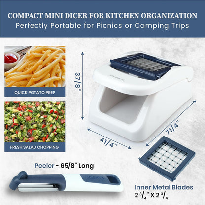 Mini Food Chopper and Onion Dicer, Small Hand Held Vegetable Cutter