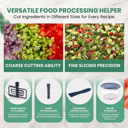 Mini Food Chopper and Onion Dicer, Small Hand Held Vegetable Cutter