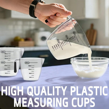 Stainless Steel Measuring Cups and Spoons Set, 6 Stainless Steel Measuring Cups, 7 Measuring Spoons & 1 Leveler, 3 Plastic Measuring Cup with 1 Measuring Conversion Chart