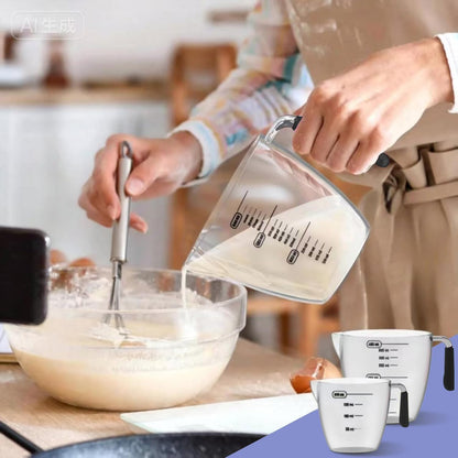 Stainless Steel Measuring Cups and Spoons Set, 6 Stainless Steel Measuring Cups, 7 Measuring Spoons & 1 Leveler, 3 Plastic Measuring Cup with 1 Measuring Conversion Chart