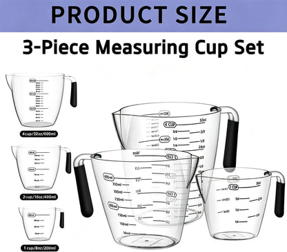 Stainless Steel Measuring Cups and Spoons Set, 6 Stainless Steel Measuring Cups, 7 Measuring Spoons & 1 Leveler, 3 Plastic Measuring Cup with 1 Measuring Conversion Chart