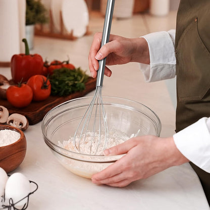 2 PCS Mini Whisk, Small Whisks for Cooking, Stainless Steel Mini Whisk Set