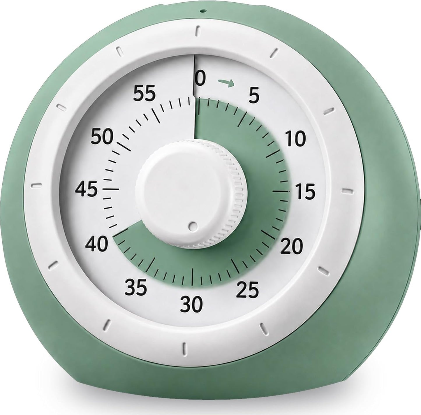 Visual Timer for Kids, 60-Minute Silent Countdown for Classroom, Home, Office, Kitchen, Rainbow Pattern Desk Timer, Time Management Tools with Silent Operation, Pomodoro Timer (Green)
