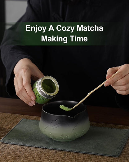ZENS Premium Matcha Whisk Set, Matcha Kit with Matcha Tools, Pink