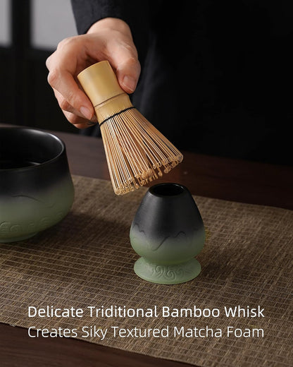 ZENS Premium Matcha Whisk Set, Matcha Kit with Matcha Tools, Pink