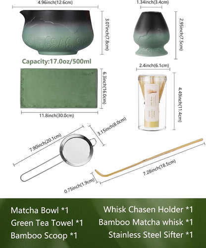 ZENS Premium Matcha Whisk Set, Matcha Kit with Matcha Tools, Pink