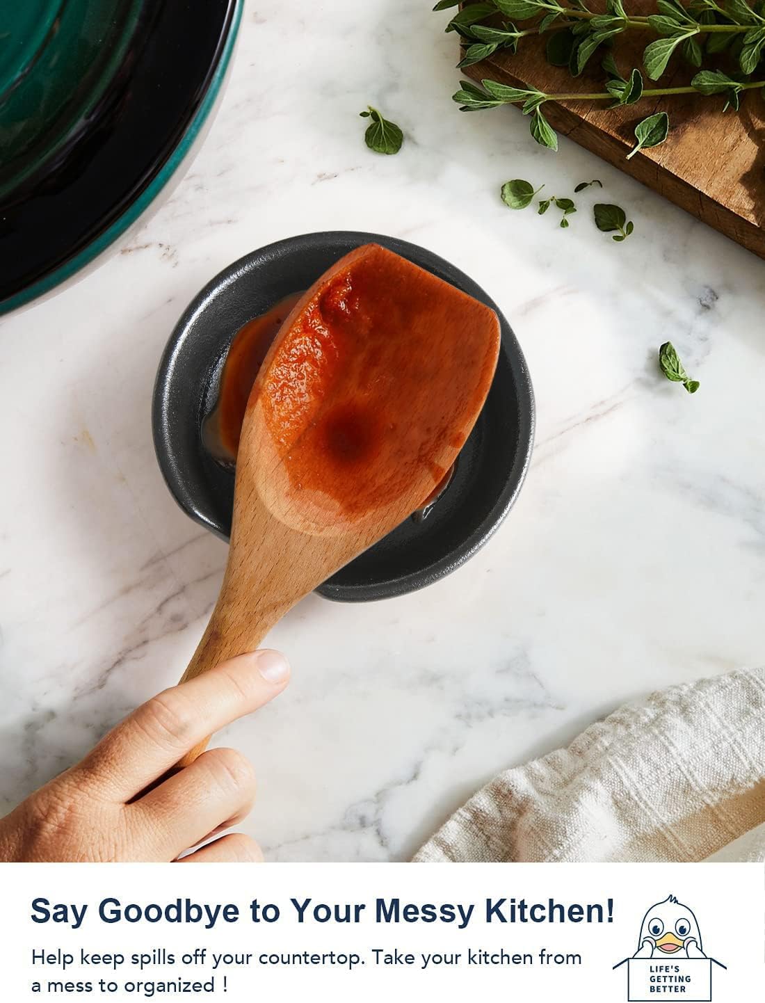 Ceramic Spoon Rest, 4.8 Inch Spoon Rest for Stove Top, Spoon Holder for Kitchen Counter, Coffee Spoon rest, Utensil Rest for Cooking, True White