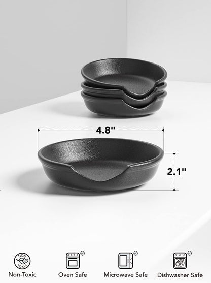Ceramic Spoon Rest, 4.8 Inch Spoon Rest for Stove Top, Spoon Holder for Kitchen Counter, Coffee Spoon rest, Utensil Rest for Cooking, True White