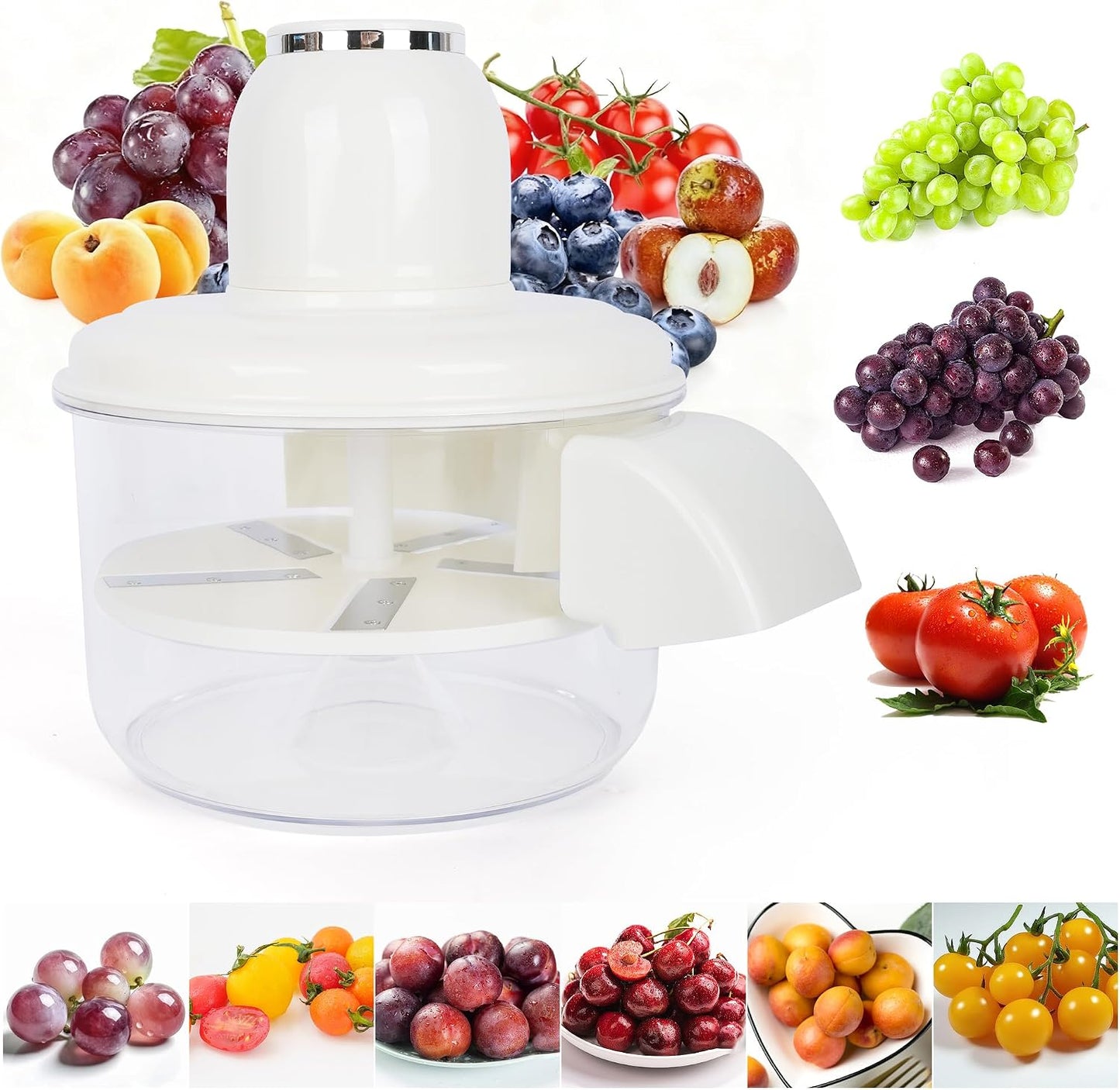 Automatic Grape Peeler Machine, Electric Garlic & Cherry Tomato Peeler Skin Remover Tool for Small Fruits, Effortless Peeling for Home Kitchen (Blue-1PC)