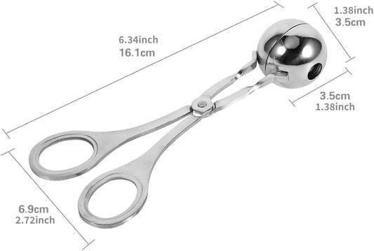 Meatball Maker, Non Stick Meat Melon Baller Maker Stainless Steel Dough Meatball Scoop Ball Maker Small with Anti Slip Handles for Cake Pops, Melon Baller Scoop