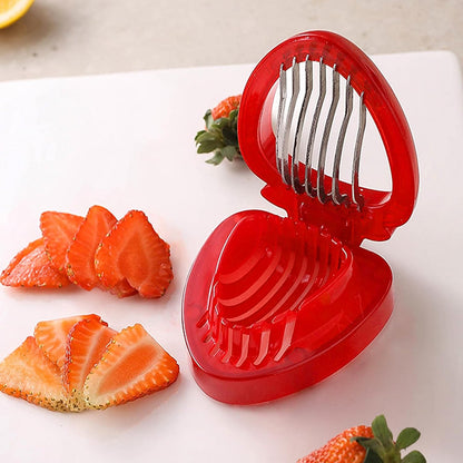 Strawberry Huller Stem Remover and Strawberry Slicer Set-Fruit Picker Stalks Tools,Stainless Steel Blade Kitchen Tools and Gadgets,Mini Fruit Slicer Cut Tools 2pcs