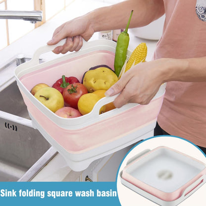 Collapsible Dish Basin, Washing Basin for 9L large Capacity, Pink