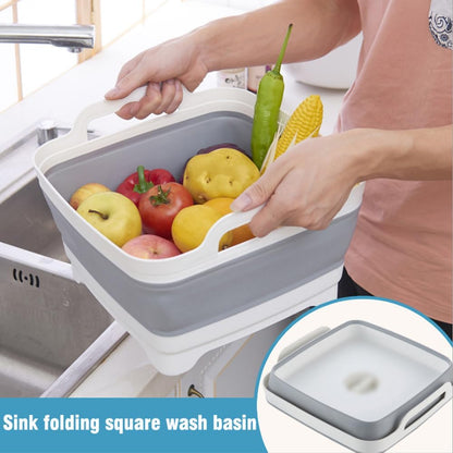 Collapsible Dish Basin, Washing Basin for 9L large Capacity, Pink