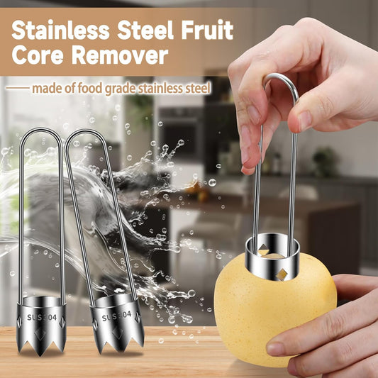 Apple Corer, Stainless Steel Apple Core Remover Tool, Bell Pepper Seed Core Remover, Multifunctional Vegetable Fruit Corer Tools Kitchen Gadget (1 Pcs)