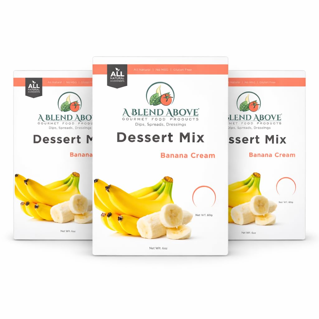 Banana Cream No-Bake Dessert Mix, 3 Pack, No-Bake Cheesecake, Fruit Dip, Dessert Mix, Bagel Topping, Frosting, Cheesecake Filling, Quick and Easy to Make, Makes 16 Ounces, Cream Cheese