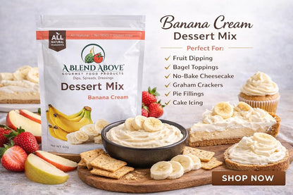 Banana Cream No-Bake Dessert Mix, 3 Pack, No-Bake Cheesecake, Fruit Dip, Dessert Mix, Bagel Topping, Frosting, Cheesecake Filling, Quick and Easy to Make, Makes 16 Ounces, Cream Cheese