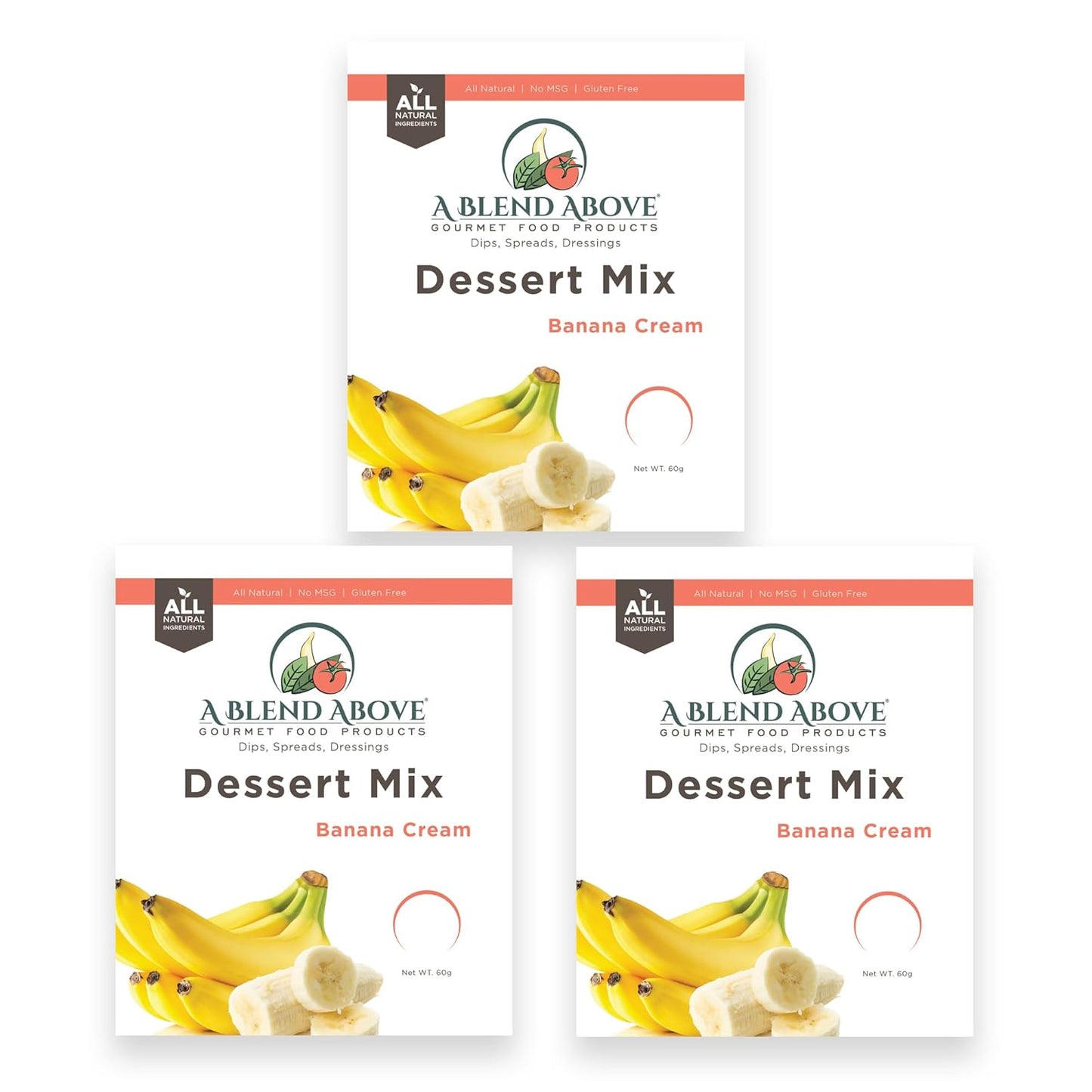 Banana Cream No-Bake Dessert Mix, 3 Pack, No-Bake Cheesecake, Fruit Dip, Dessert Mix, Bagel Topping, Frosting, Cheesecake Filling, Quick and Easy to Make, Makes 16 Ounces, Cream Cheese