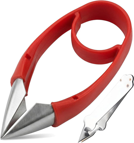 Strawberry Huller, Red, Strawberry Tomato Potato Pineapple Carrot Stem Remover, 3.8 Inch