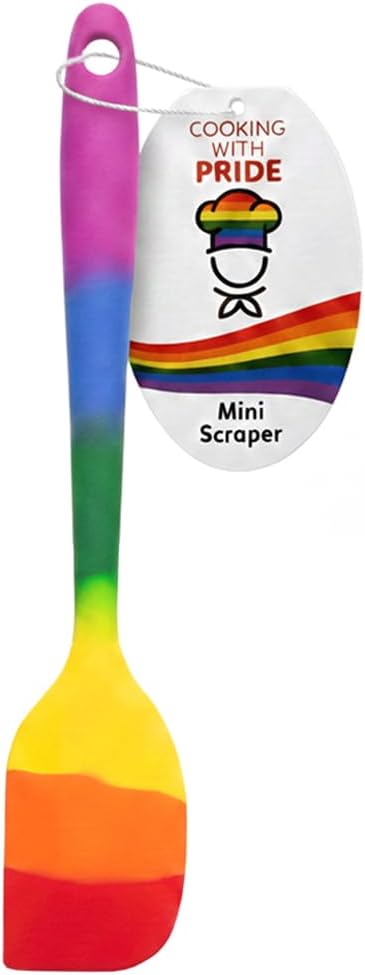 Cooking With Pride Non-Stick Pastry Brush, Heat-Safe Silicone With Iron Core, 8.5-Inch