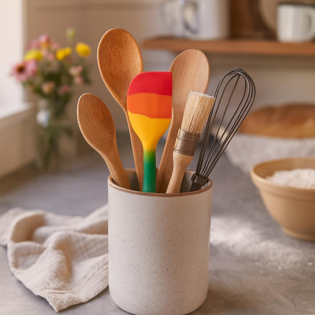 Cooking With Pride Non-Stick Pastry Brush, Heat-Safe Silicone With Iron Core, 8.5-Inch