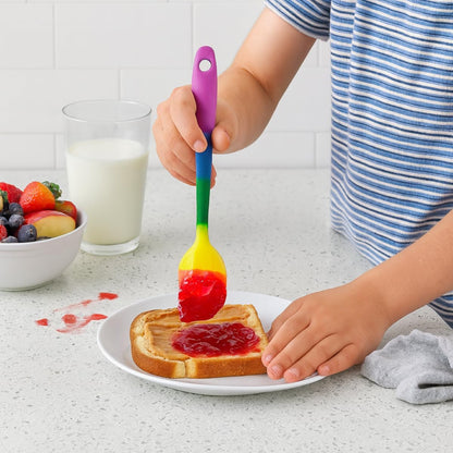 Cooking With Pride Non-Stick Pastry Brush, Heat-Safe Silicone With Iron Core, 8.5-Inch