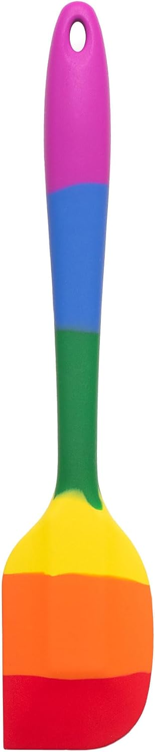 Cooking With Pride Non-Stick Pastry Brush, Heat-Safe Silicone With Iron Core, 8.5-Inch