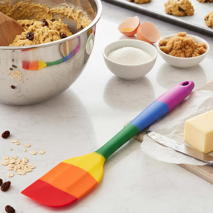 Cooking With Pride Non-Stick Pastry Brush, Heat-Safe Silicone With Iron Core, 8.5-Inch