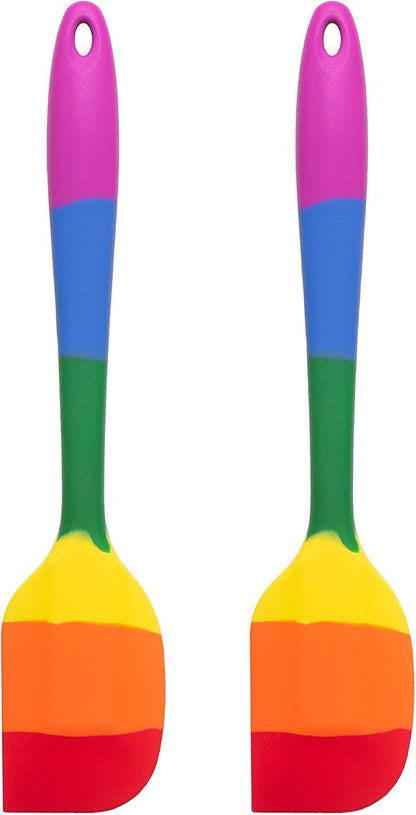 Cooking With Pride Non-Stick Pastry Brush, Heat-Safe Silicone With Iron Core, 8.5-Inch