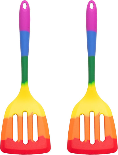 Cooking With Pride Non-Stick Pastry Brush, Heat-Safe Silicone With Iron Core, 8.5-Inch