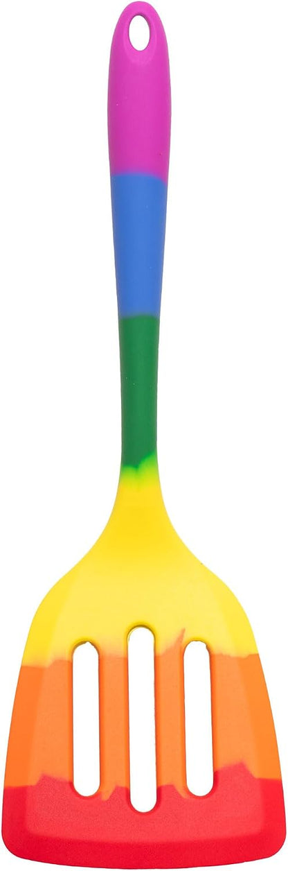 Cooking With Pride Non-Stick Pastry Brush, Heat-Safe Silicone With Iron Core, 8.5-Inch