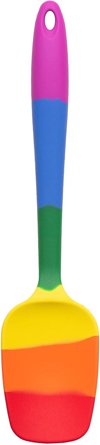 Cooking With Pride Non-Stick Pastry Brush, Heat-Safe Silicone With Iron Core, 8.5-Inch