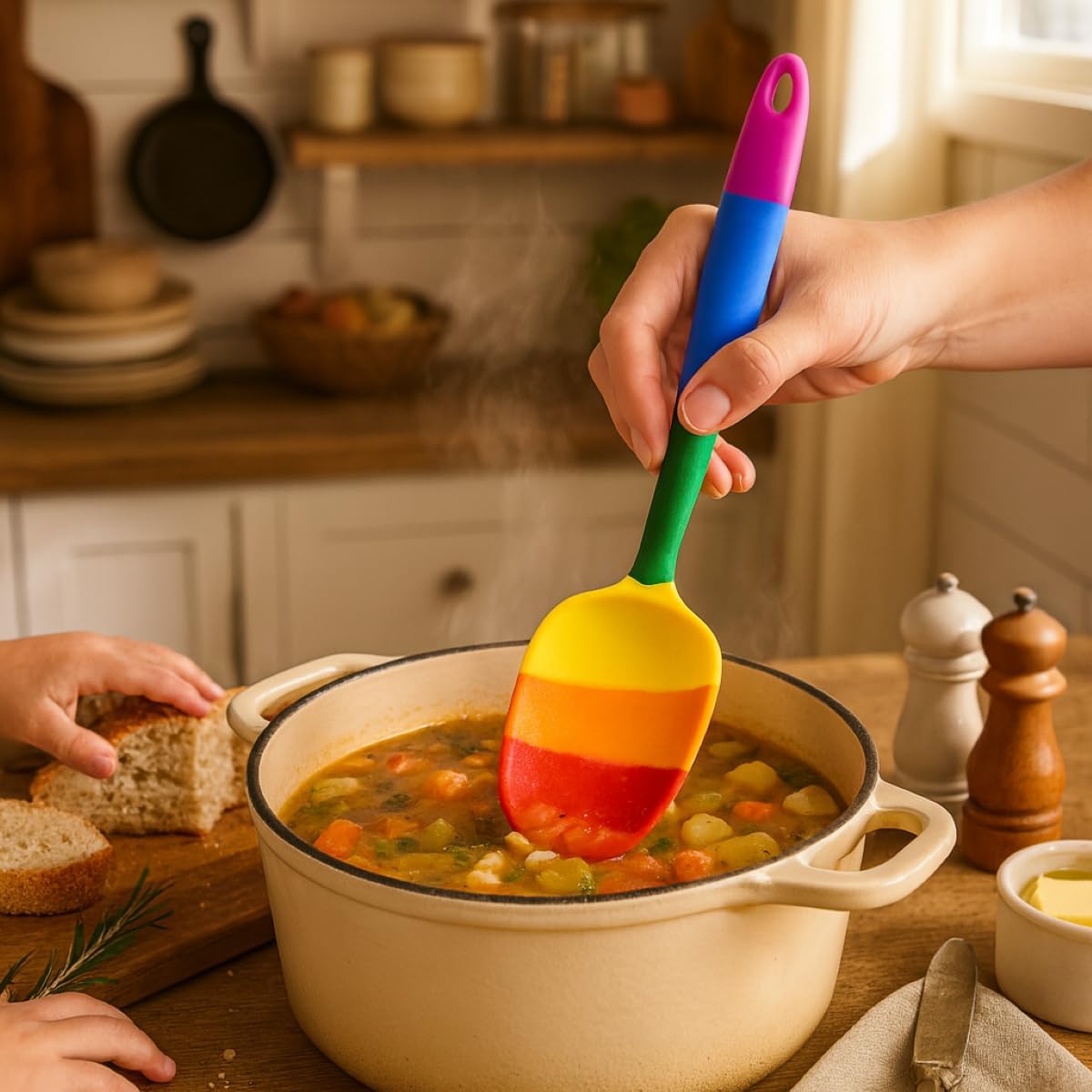 Cooking With Pride Non-Stick Pastry Brush, Heat-Safe Silicone With Iron Core, 8.5-Inch