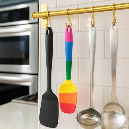 Cooking With Pride Non-Stick Pastry Brush, Heat-Safe Silicone With Iron Core, 8.5-Inch