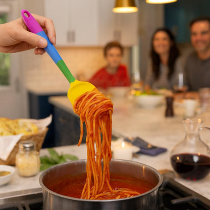 Cooking With Pride Non-Stick Pastry Brush, Heat-Safe Silicone With Iron Core, 8.5-Inch