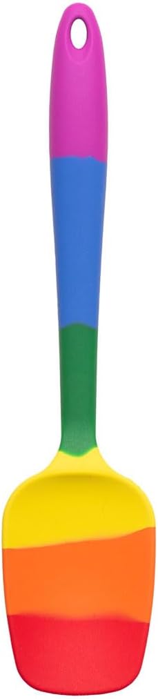 Cooking With Pride Non-Stick Pastry Brush, Heat-Safe Silicone With Iron Core, 8.5-Inch