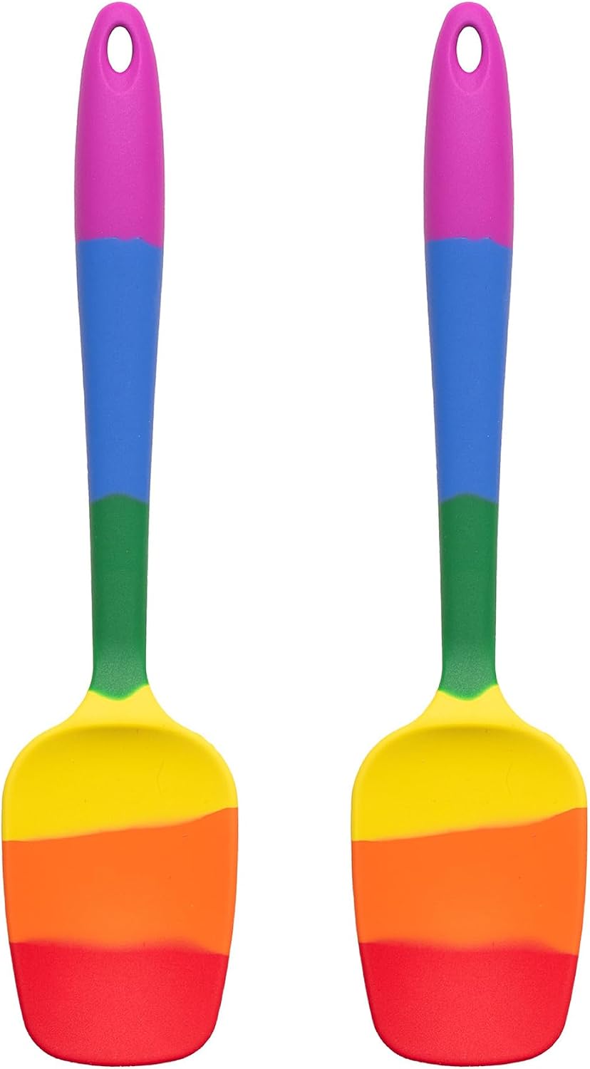 Cooking With Pride Non-Stick Pastry Brush, Heat-Safe Silicone With Iron Core, 8.5-Inch