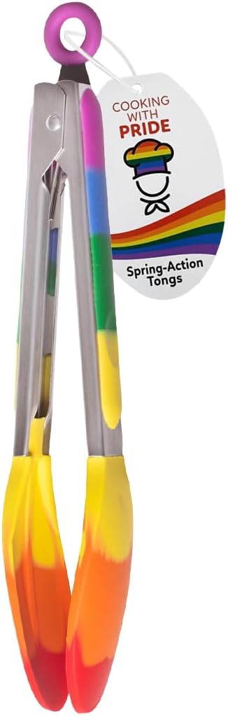 Cooking With Pride Non-Stick Pastry Brush, Heat-Safe Silicone With Iron Core, 8.5-Inch