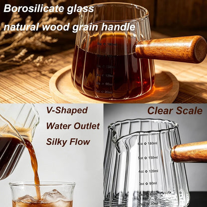6OZ Espresso Shot Cups with Scale, Glass Measuring Cup, Coffee Accessories