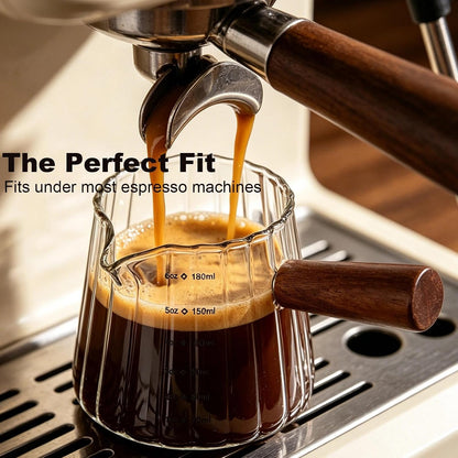 6OZ Espresso Shot Cups with Scale, Glass Measuring Cup, Coffee Accessories