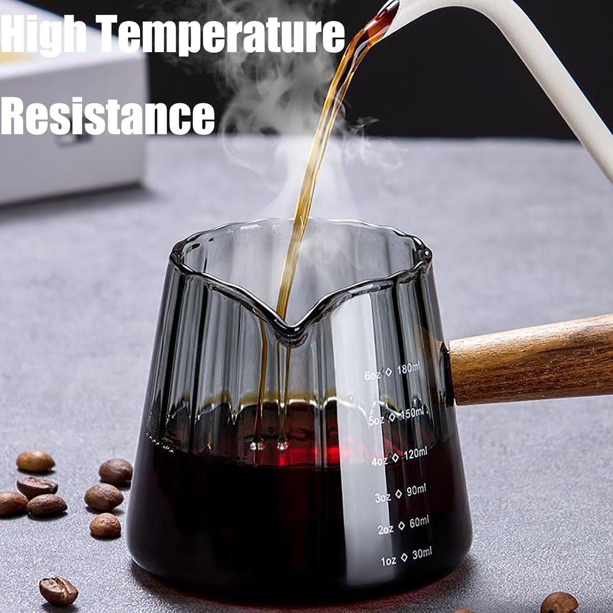 6OZ Espresso Shot Cups with Scale, Glass Measuring Cup, Coffee Accessories