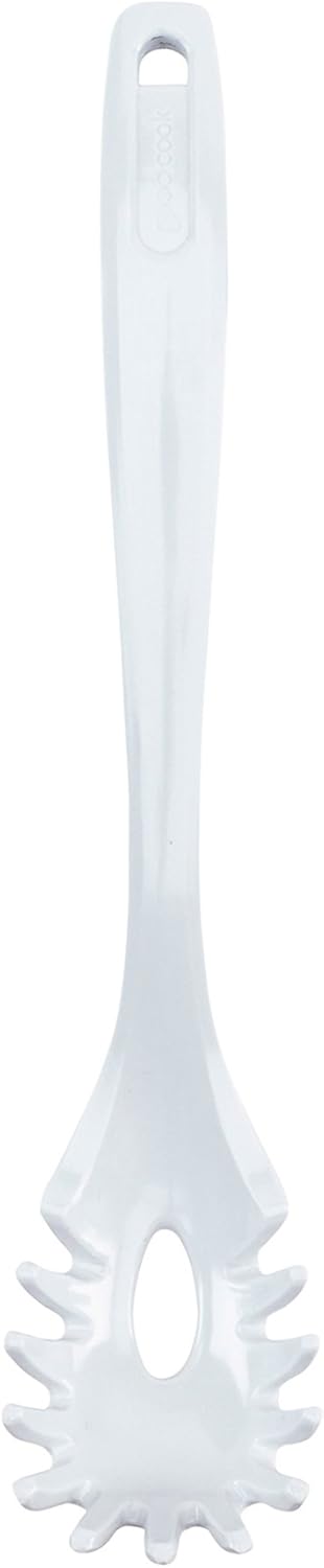 Classic Pasta Server BPA-Free Dishwasher Safe Melamine Construction, 12-Inch, White