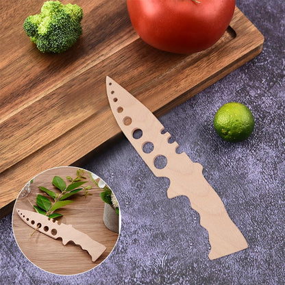 2Pcs Wooden Herbs Leaf Stripper, Wooden Herb Stripper Herb Leaves Cutter for Cooking Gifts Kitchen Cooking Appliances Wooden Herb Peeler with Holes for Cilantro Rosemary Basil Thyme Sage