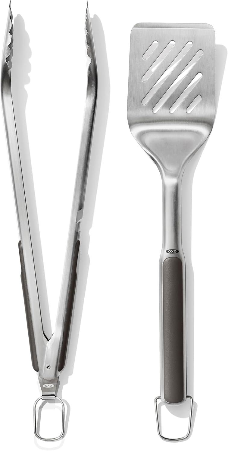 Outdoor Grilling Turner and Tongs Set